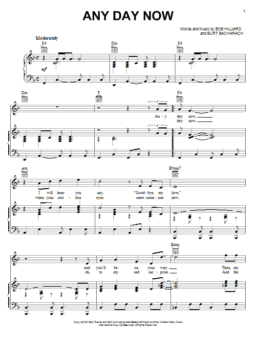 Learn to play Ronnie Milsap Any Day Now sheet music for Piano, Vocal & Guitar Chords (Right-Hand Melody) in minutes. Price: 7.8900$ Ronnie Milsap Any Day Now sheet music notes and chords arranged for Piano, Vocal & Guitar Chords (Right-Hand Melody)