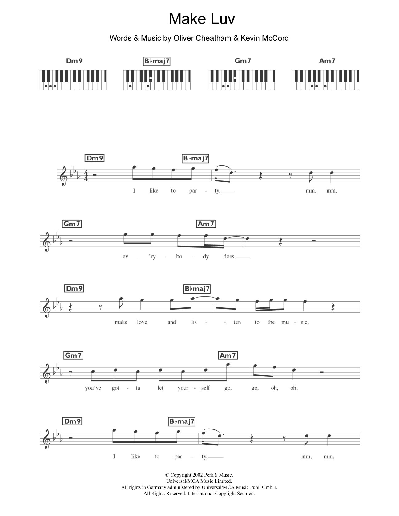 Learn to play Room 5 Make Luv (featuring Oliver Cheatham) sheet music for Piano Chords/Lyrics in minutes. Price: 4.4900$ Room 5 Make Luv (featuring Oliver Cheatham) sheet music notes and chords arranged for Piano Chords/Lyrics