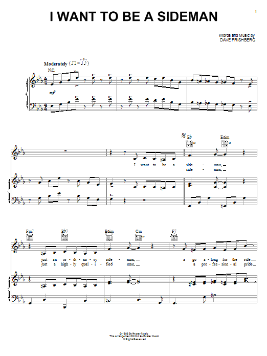 Learn to play Rosemary Clooney I Want To Be A Sideman sheet music for Piano, Vocal & Guitar Chords (Right-Hand Melody) in minutes. Price: 7.8900$ Rosemary Clooney I Want To Be A Sideman sheet music notes and chords arranged for Piano, Vocal & Guitar Chords (Right-Hand Melody)