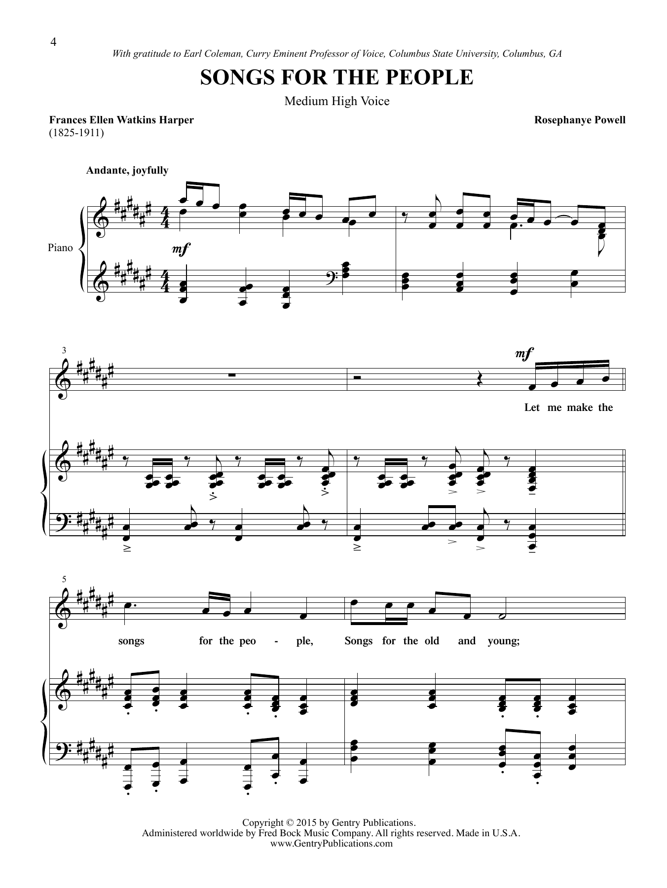 Rosephanye Powell Miss Wheatley's Garden (Medium High Voice) sheet music notes and chords. Download Printable PDF.