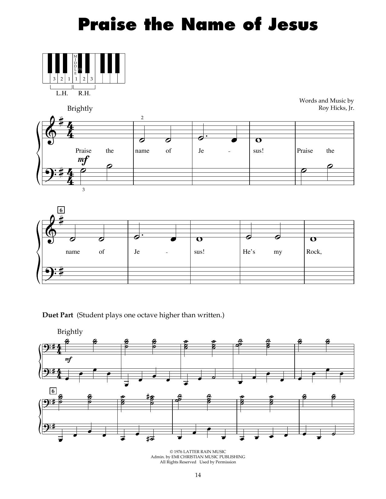 Roy Hicks, Jr. Praise The Name Of Jesus sheet music notes and chords. Download Printable PDF.