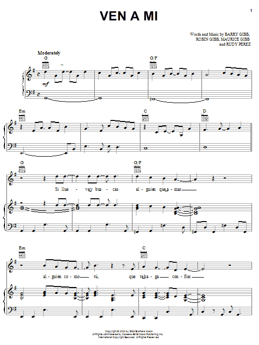 Learn to play Rudy Perez Ven A Mi sheet music for Piano, Vocal & Guitar Chords (Right-Hand Melody) in minutes. Price: 7.8900$ Rudy Perez Ven A Mi sheet music notes and chords arranged for Piano, Vocal & Guitar Chords (Right-Hand Melody)