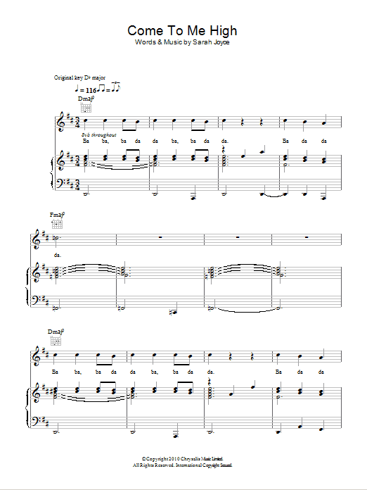 Learn to play Rumer Come To Me High sheet music for Piano, Vocal & Guitar Chords in minutes. Price: 7.8900$ Rumer Come To Me High sheet music notes and chords arranged for Piano, Vocal & Guitar Chords