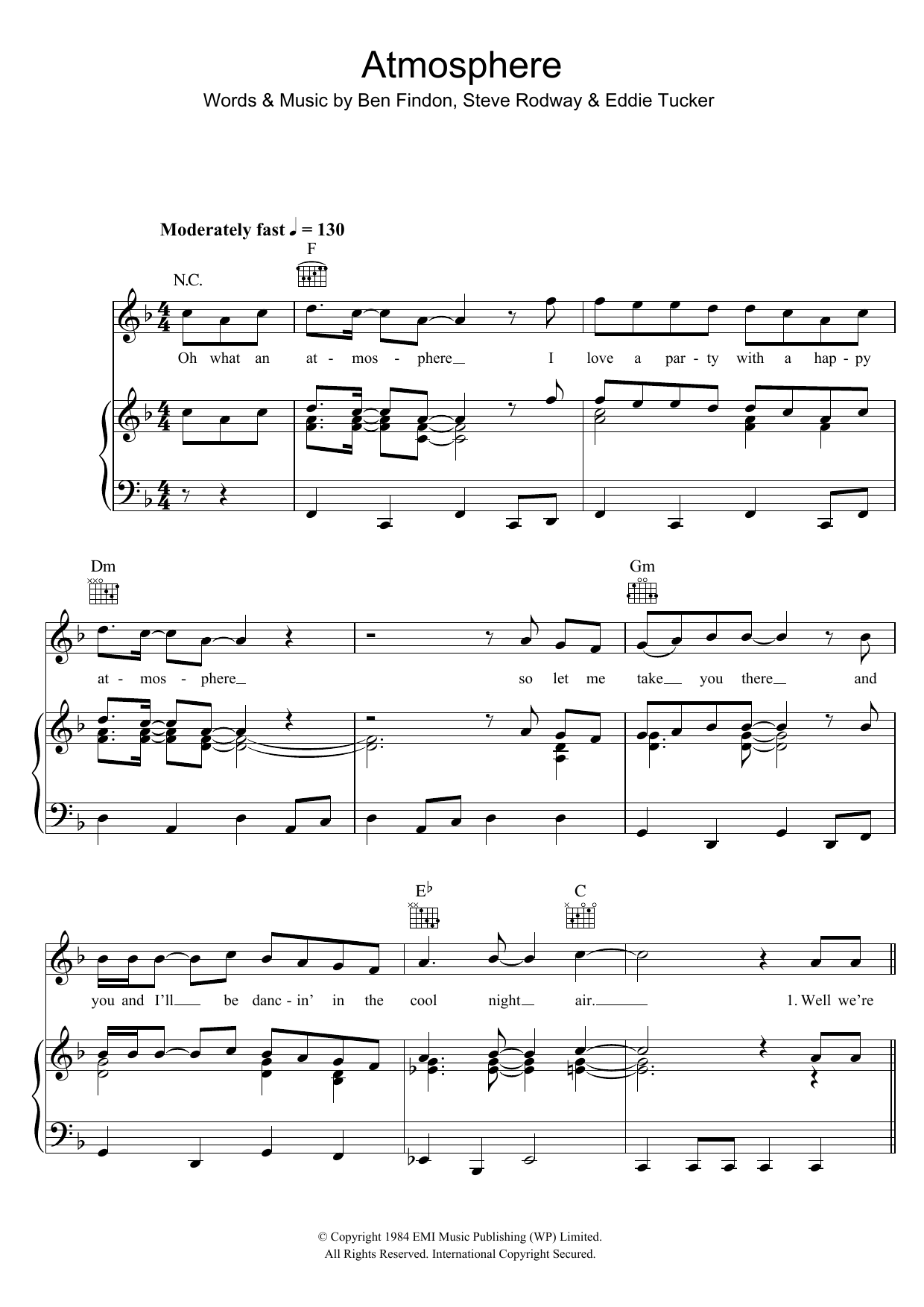 Russ Abbot Atmosphere sheet music notes and chords. Download Printable PDF.