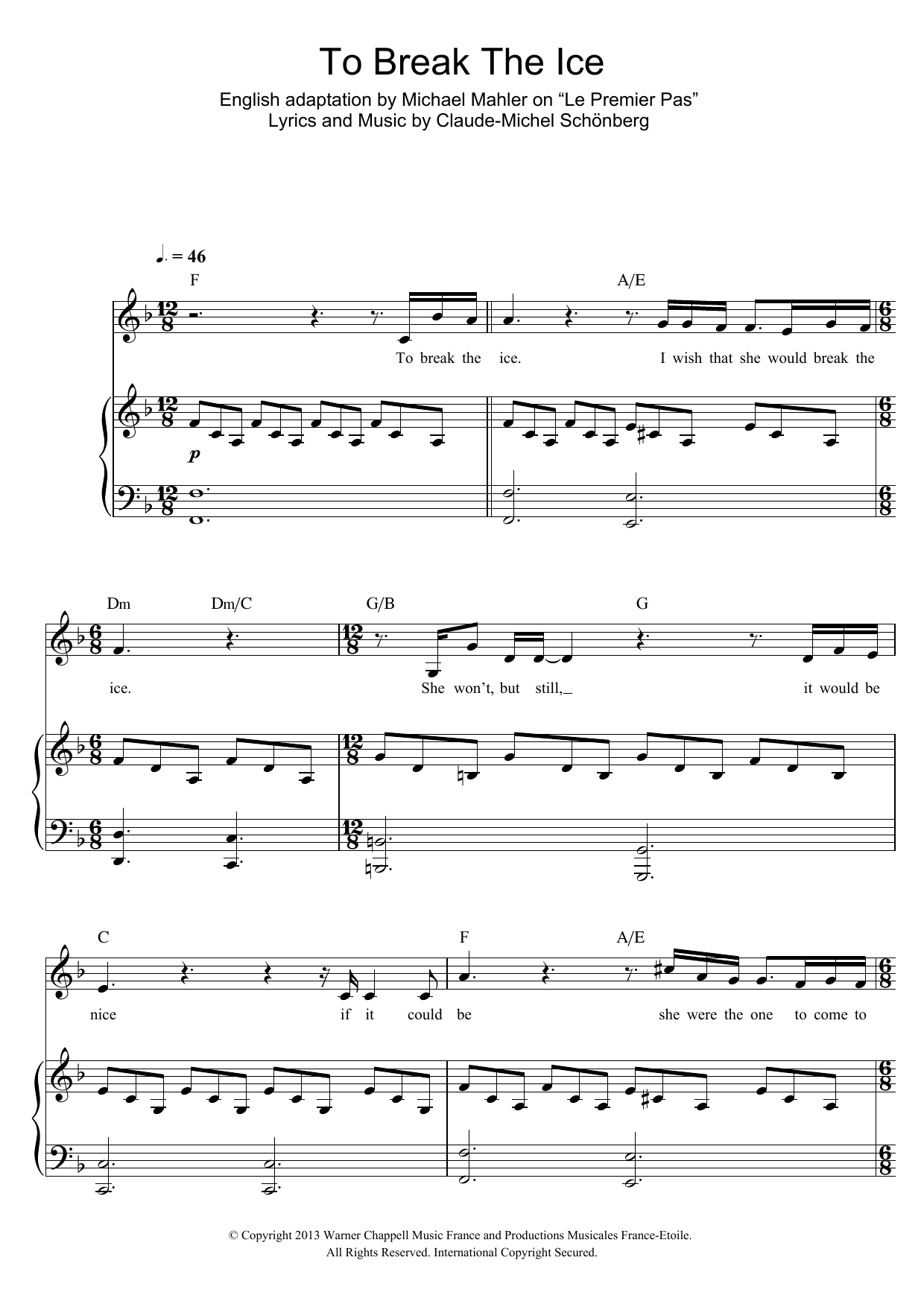 Learn to play Russell Watson To Break The Ice sheet music for Piano & Vocal in minutes. Price: 7.8900$ Russell Watson To Break The Ice sheet music notes and chords arranged for Piano & Vocal
