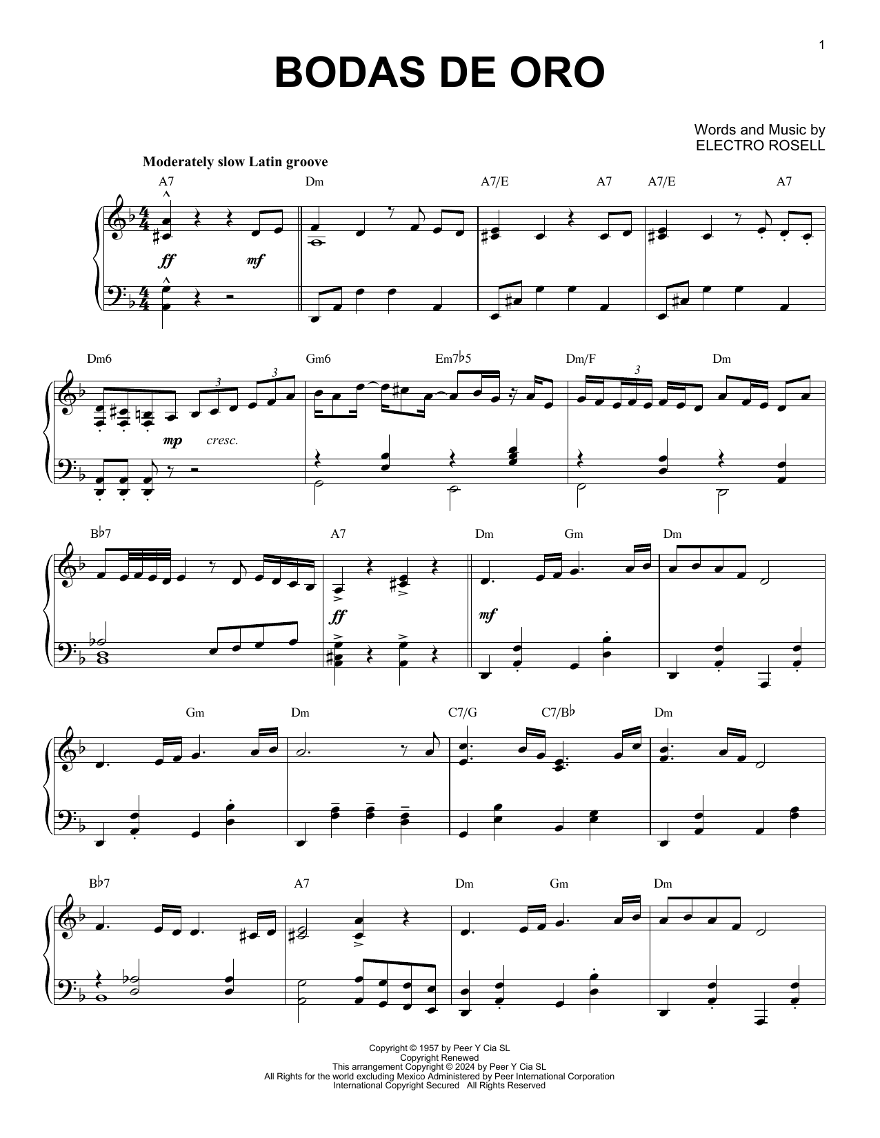 Ry Cooder and Manuel Galban Bodas de Oro (arr. Brent Edstrom) sheet music notes and chords. Download Printable PDF.