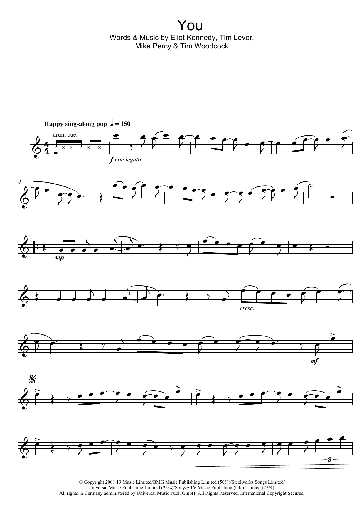 S Club 7 You sheet music notes and chords. Download Printable PDF.