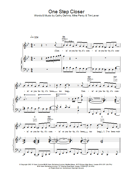 Learn to play S Club Juniors One Step Closer sheet music for Piano, Vocal & Guitar Chords in minutes. Price: 7.8900$ S Club Juniors One Step Closer sheet music notes and chords arranged for Piano, Vocal & Guitar Chords