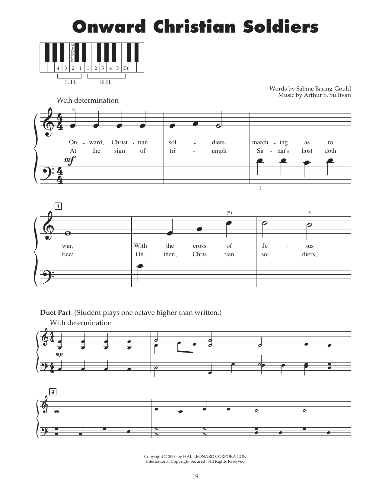 Sabine Baring-Gould Onward, Christian Soldiers (arr. Carol Klose) sheet music notes and chords. Download Printable PDF.