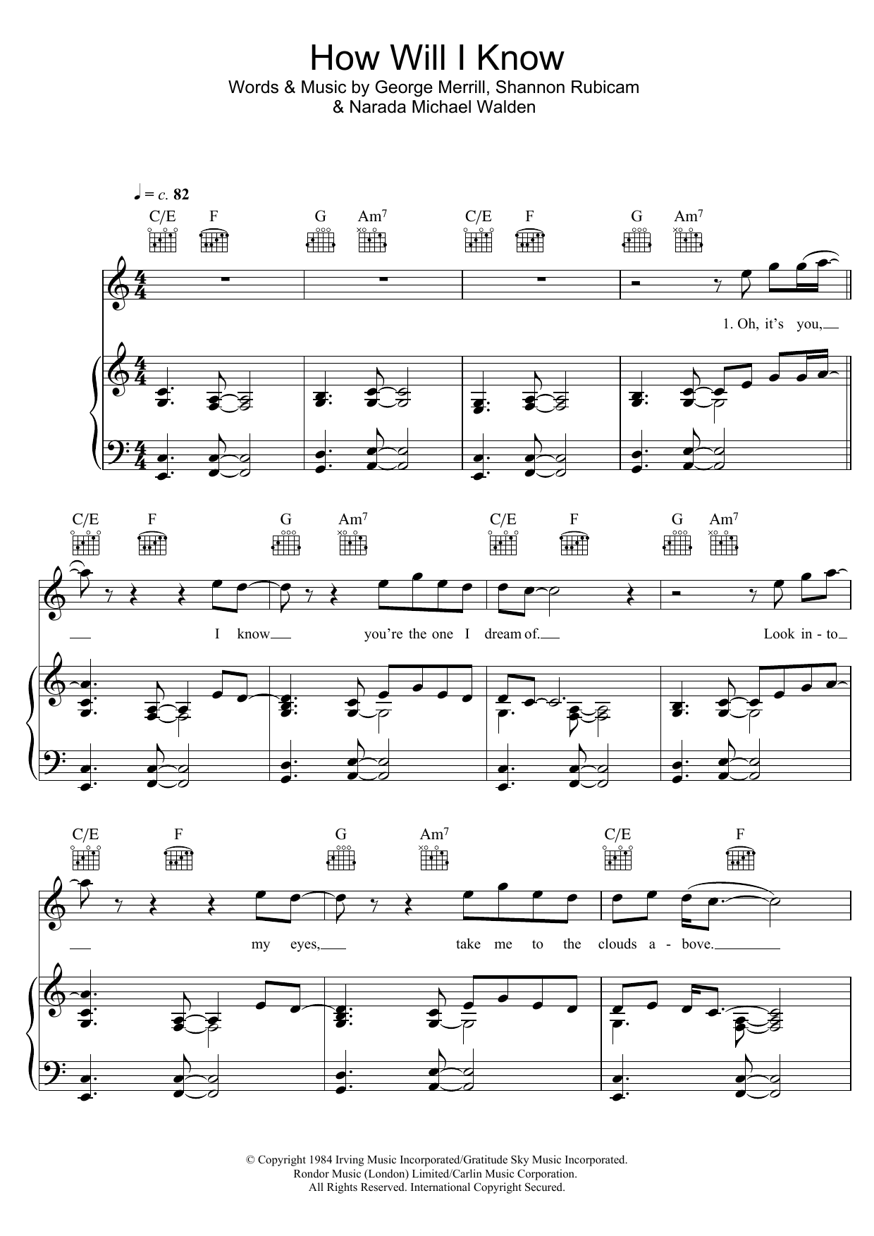 Sam Smith How Will I Know sheet music notes and chords. Download Printable PDF.