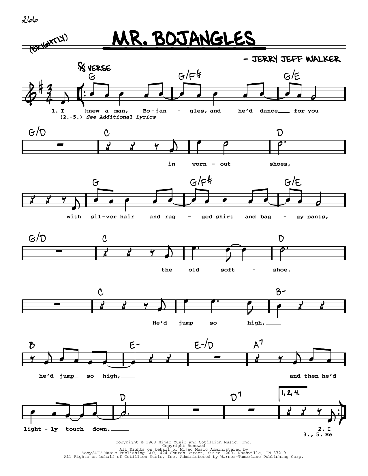 Learn to play Sammy Davis Jr. Mr. Bojangles (High Voice) sheet music for Real Book – Melody, Lyrics & Chords in minutes. Price: 5.9900$ Sammy Davis Jr. Mr. Bojangles (High Voice) sheet music notes and chords arranged for Real Book – Melody, Lyrics & Chords