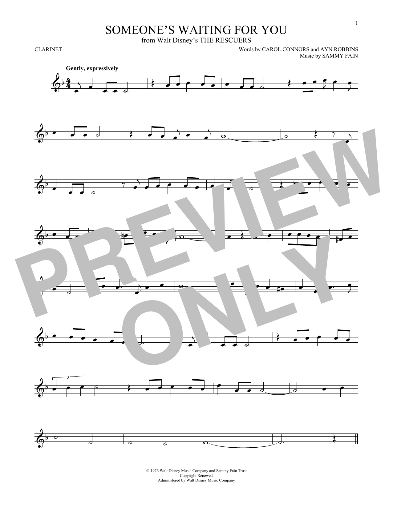 Sammy Fain Someone's Waiting For You sheet music notes and chords. Download Printable PDF.