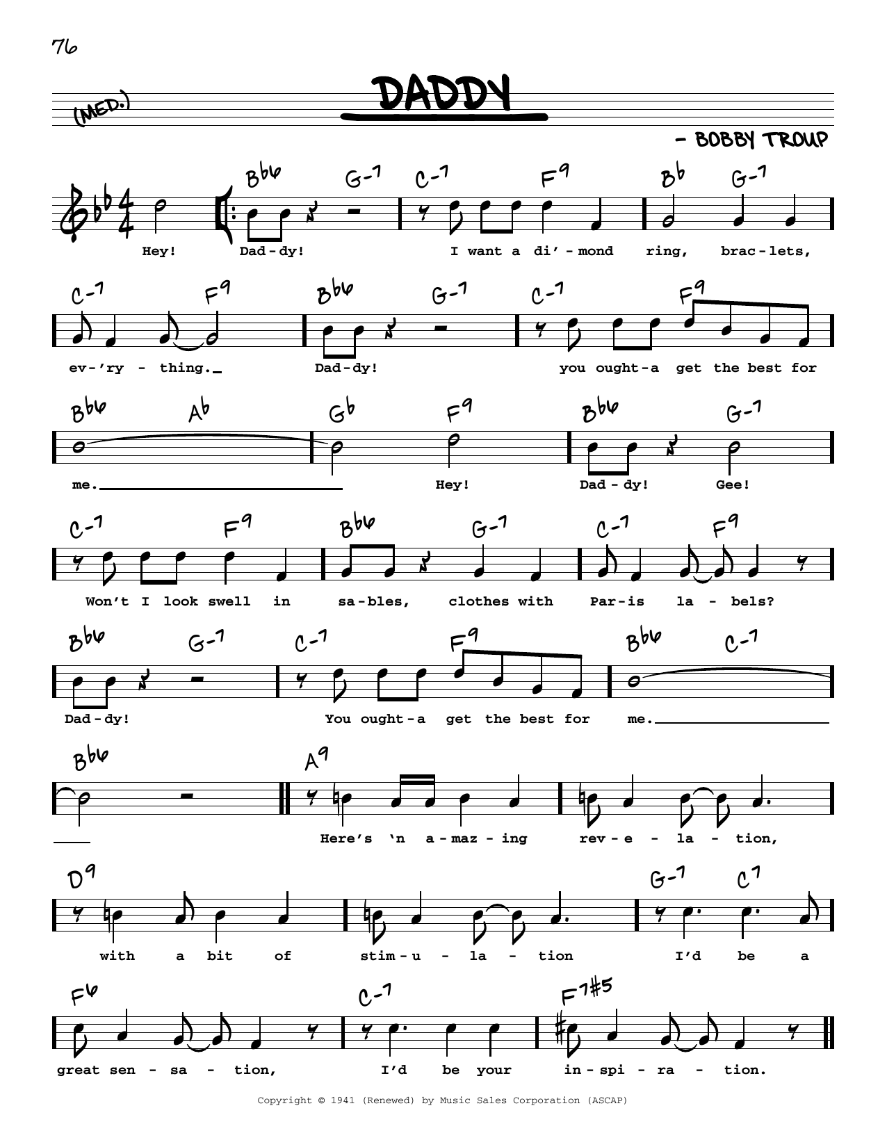 Learn to play Sammy Kaye Daddy (High Voice) sheet music for Real Book – Melody, Lyrics & Chords in minutes. Price: 5.9900$ Sammy Kaye Daddy (High Voice) sheet music notes and chords arranged for Real Book – Melody, Lyrics & Chords