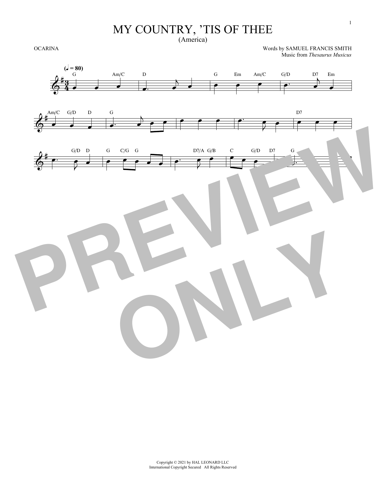 Samuel Francis Smith My Country, 'Tis Of Thee (America) (arr. Cris Gale) sheet music notes and chords. Download Printable PDF.