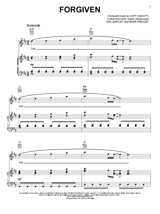 Learn to play Sanctus Real Forgiven sheet music for Piano, Vocal & Guitar Chords (Right-Hand Melody) in minutes. Price: 7.8900$ Sanctus Real Forgiven sheet music notes and chords arranged for Piano, Vocal & Guitar Chords (Right-Hand Melody)