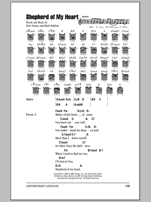 Sandi Patty Shepherd Of My Heart sheet music notes and chords. Download Printable PDF.