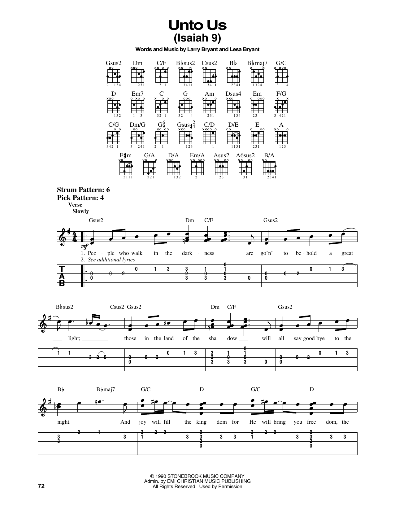 Sandi Patty Unto Us (Isaiah 9) sheet music notes and chords. Download Printable PDF.