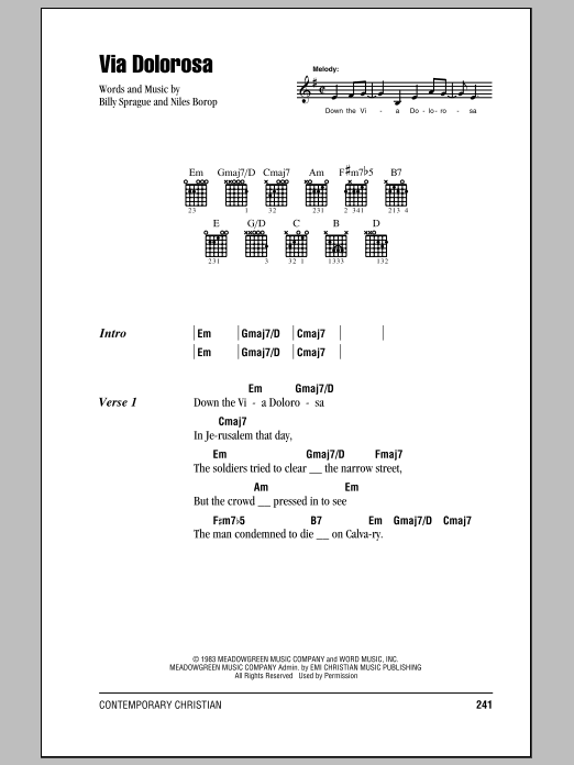 Sandi Patty Via Dolorosa sheet music notes and chords. Download Printable PDF.