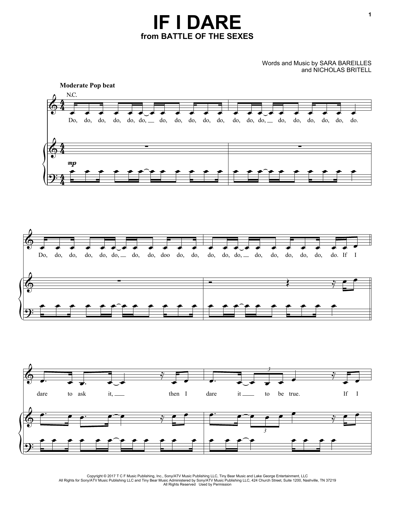 Learn to play Sara Bareilles If I Dare sheet music for Piano, Vocal & Guitar Chords (Right-Hand Melody) in minutes. Price: 7.8900$ Sara Bareilles If I Dare sheet music notes and chords arranged for Piano, Vocal & Guitar Chords (Right-Hand Melody)