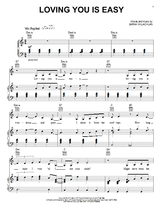 Learn to play Sarah McLachlan Loving You Is Easy sheet music for Ukulele in minutes. Price: 5.9900$ Sarah McLachlan Loving You Is Easy sheet music notes and chords arranged for Ukulele