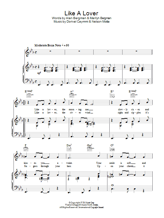 Sarah Vaughan Like A Lover sheet music notes and chords. Download Printable PDF.