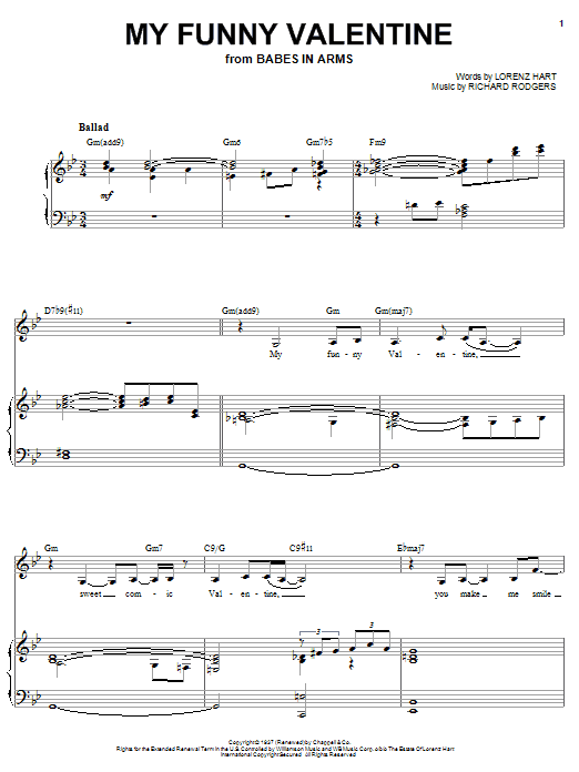 Sarah Vaughan My Funny Valentine sheet music notes and chords. Download Printable PDF.