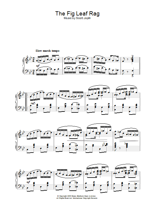 Scott Joplin Fig Leaf Rag sheet music notes and chords arranged for Piano Solo