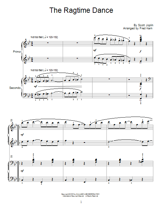 Scott Joplin The Ragtime Dance sheet music notes and chords. Download Printable PDF.