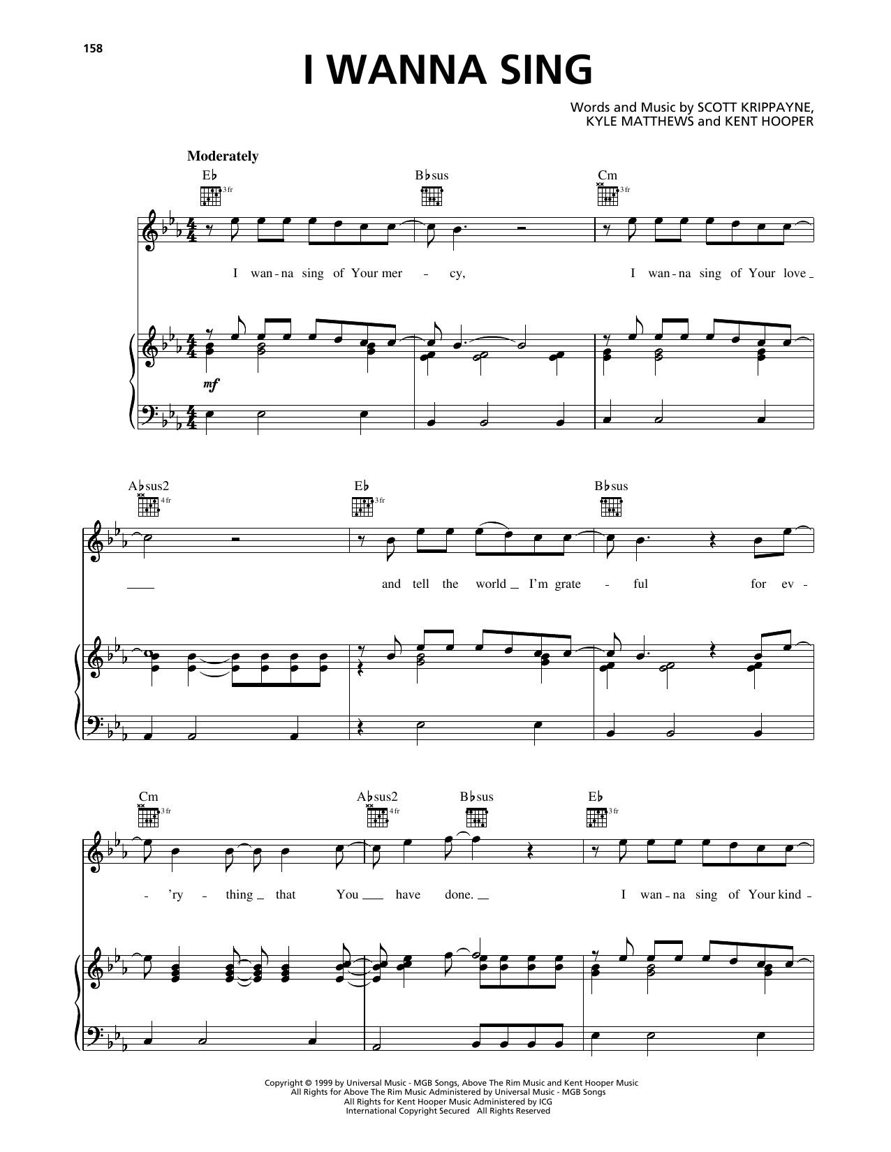 Scott Krippayne I Wanna Sing sheet music notes and chords arranged for Piano, Vocal & Guitar Chords (Right-Hand Melody)