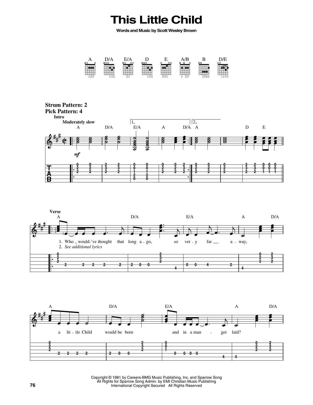 Scott Wesley Brown This Little Child sheet music notes and chords. Download Printable PDF.