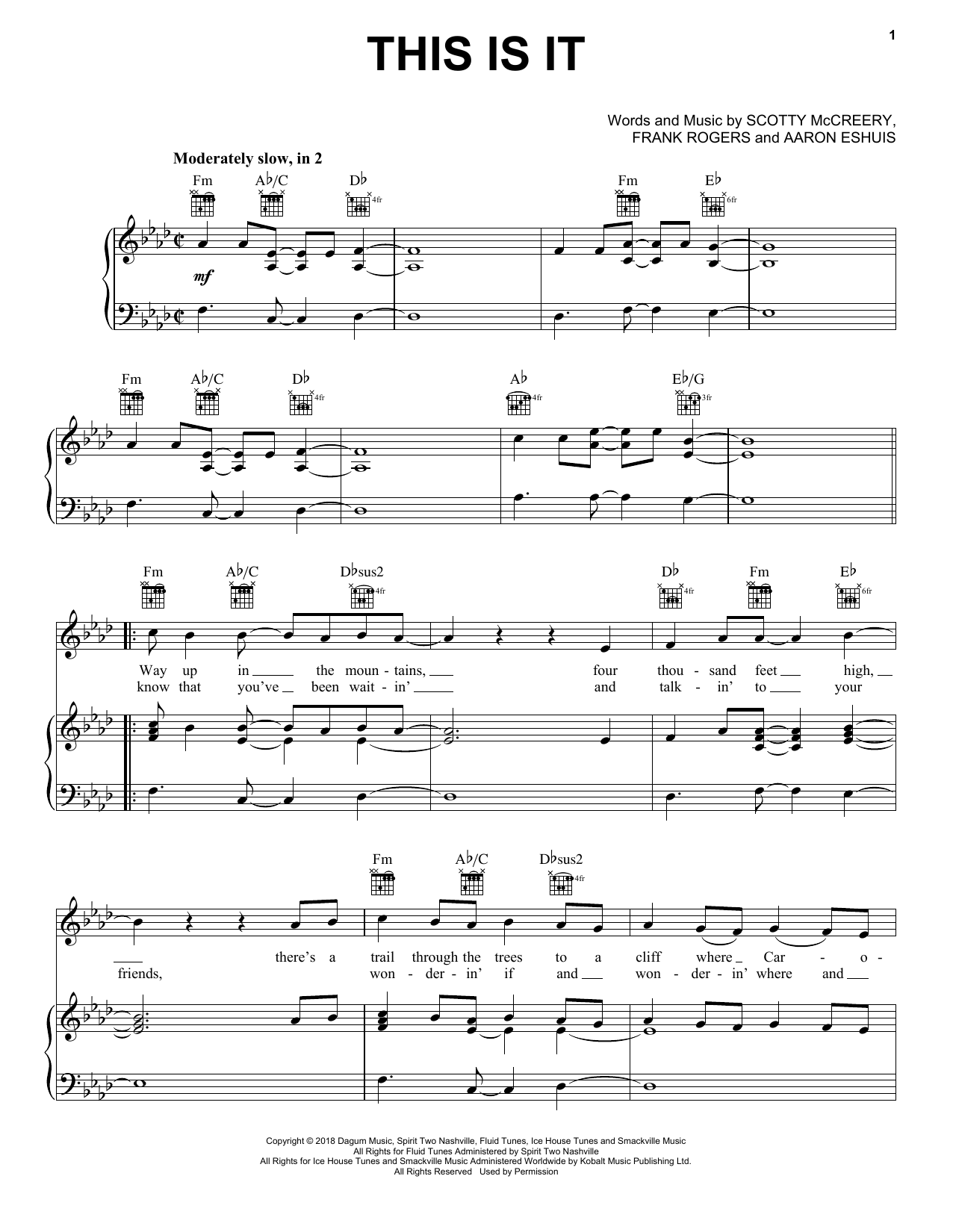 Scotty McCreery This Is It sheet music notes and chords. Download Printable PDF.