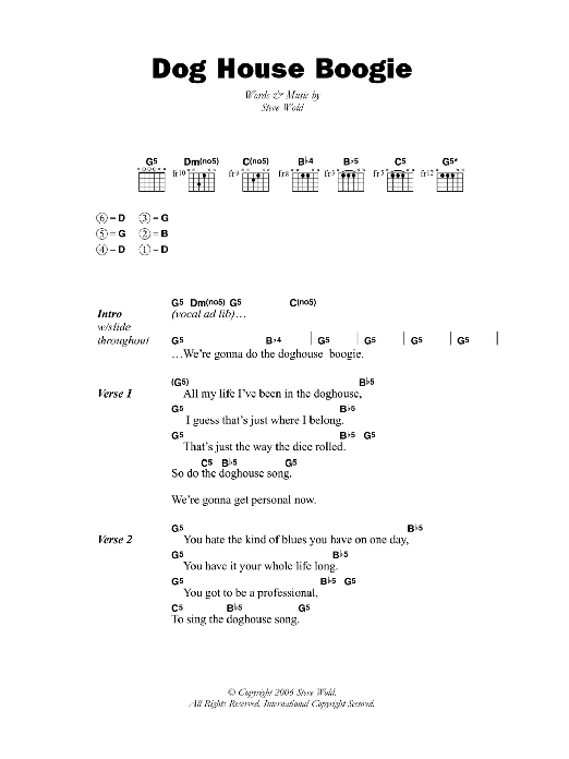 Seasick Steve Dog House Boogie sheet music notes and chords. Download Printable PDF.