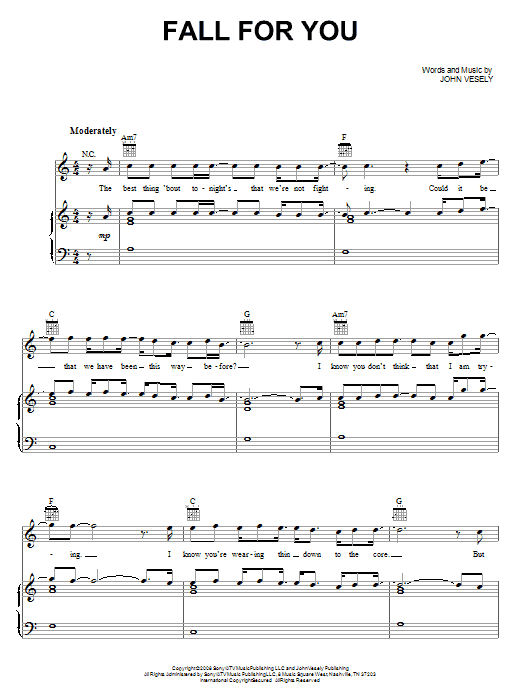 Secondhand Serenade Fall For You sheet music notes and chords. Download Printable PDF.