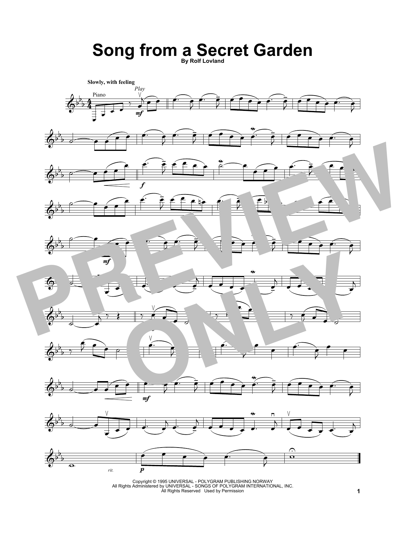 Secret Garden Song From A Secret Garden sheet music notes and chords. Download Printable PDF.