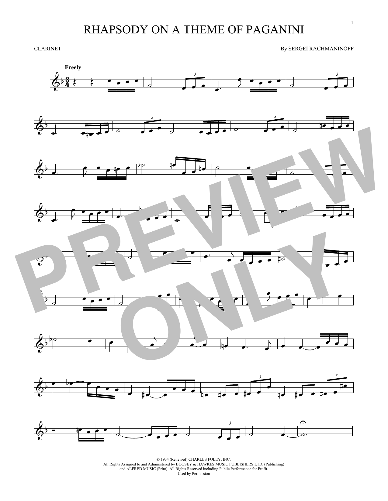 Sergei Rachmaninoff Rhapsody On A Theme Of Paganini sheet music notes and chords. Download Printable PDF.