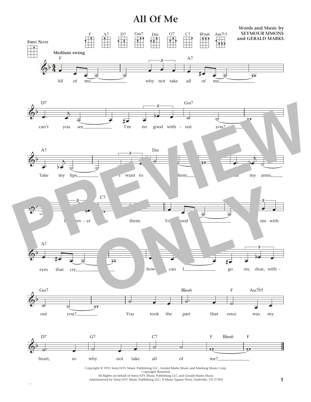 Learn to play Seymour Simons All Of Me (from The Daily Ukulele) (arr. Liz and Jim Beloff) sheet music for Ukulele in minutes. Price: 5.9900$ Seymour Simons All Of Me (from The Daily Ukulele) (arr. Liz and Jim Beloff) sheet music notes and chords arranged for Ukulele
