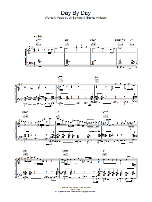 Shakatak Day By Day sheet music notes and chords. Download Printable PDF.