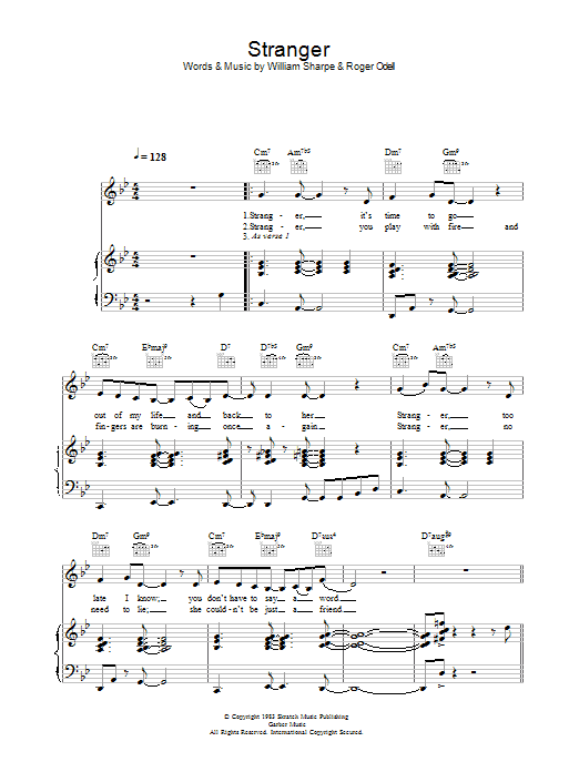 Learn to play Shakatak Stranger sheet music for Piano, Vocal & Guitar Chords in minutes. Price: 7.8900$ Shakatak Stranger sheet music notes and chords arranged for Piano, Vocal & Guitar Chords