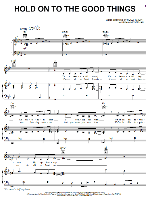 Learn to play Shawn Colvin Hold On To The Good Things (from Stuart Little 2) sheet music for Piano, Vocal & Guitar Chords (Right-Hand Melody) in minutes. Price: 7.8900$ Shawn Colvin Hold On To The Good Things (from Stuart Little 2) sheet music notes and chords arranged for Piano, Vocal & Guitar Chords (Right-Hand Melody)