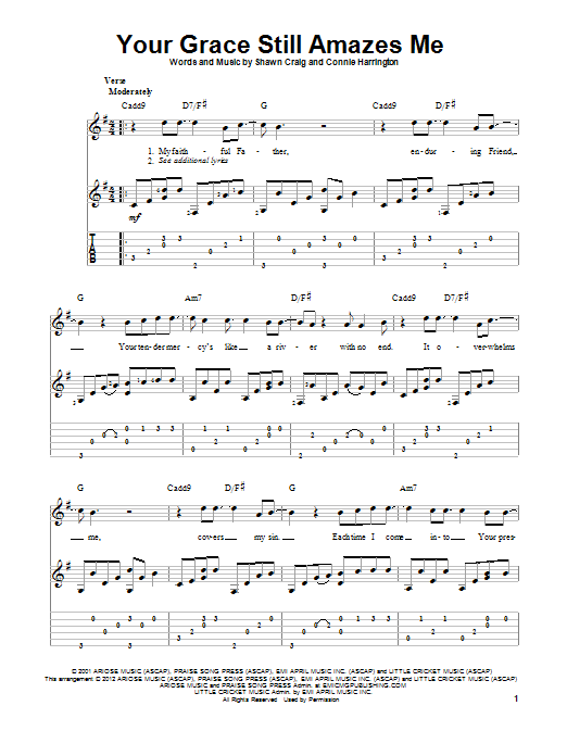 Shawn Craig Your Grace Still Amazes Me sheet music notes and chords. Download Printable PDF.