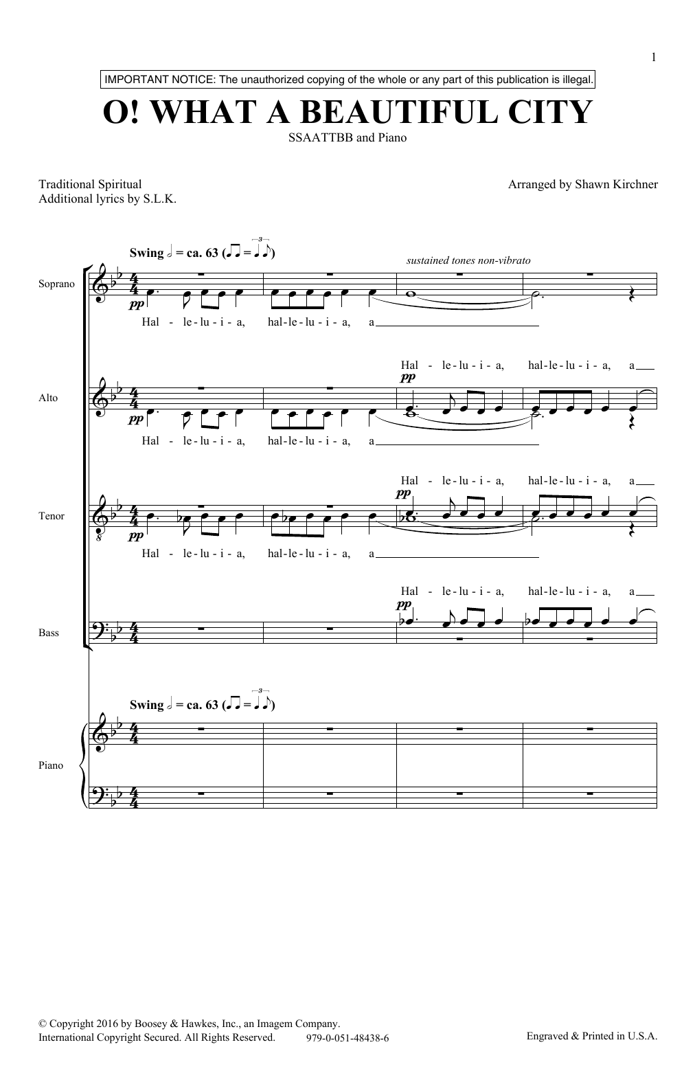 Learn to play Shawn Kirchner O What A Beautiful City sheet music for SATB Choir in minutes. Price: 3.9900$ Shawn Kirchner O What A Beautiful City sheet music notes and chords arranged for SATB Choir