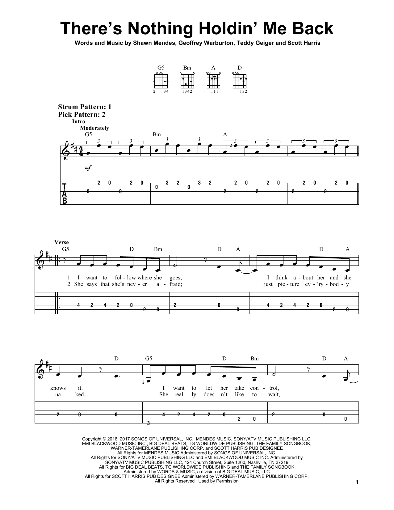 Shawn Mendes There's Nothing Holdin' Me Back sheet music notes and chords. Download Printable PDF.