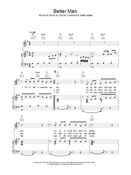 Learn to play Shayne Ward A Better Man sheet music for Piano, Vocal & Guitar Chords in minutes. Price: 7.8900$ Shayne Ward A Better Man sheet music notes and chords arranged for Piano, Vocal & Guitar Chords