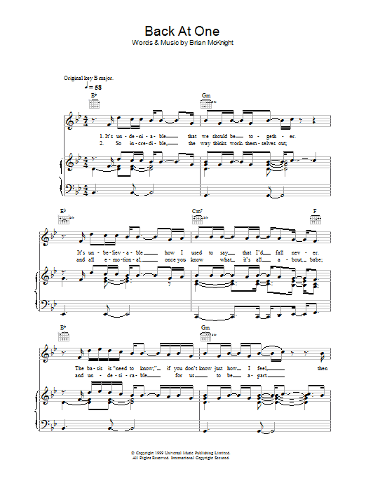 Learn to play Shayne Ward Back At One sheet music for Piano, Vocal & Guitar Chords in minutes. Price: 7.8900$ Shayne Ward Back At One sheet music notes and chords arranged for Piano, Vocal & Guitar Chords