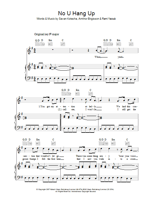 Learn to play Shayne Ward No U Hang Up sheet music for Piano, Vocal & Guitar Chords in minutes. Price: 7.8900$ Shayne Ward No U Hang Up sheet music notes and chords arranged for Piano, Vocal & Guitar Chords
