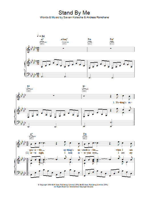 Learn to play Shayne Ward Stand By Me sheet music for Piano, Vocal & Guitar Chords in minutes. Price: 7.8900$ Shayne Ward Stand By Me sheet music notes and chords arranged for Piano, Vocal & Guitar Chords