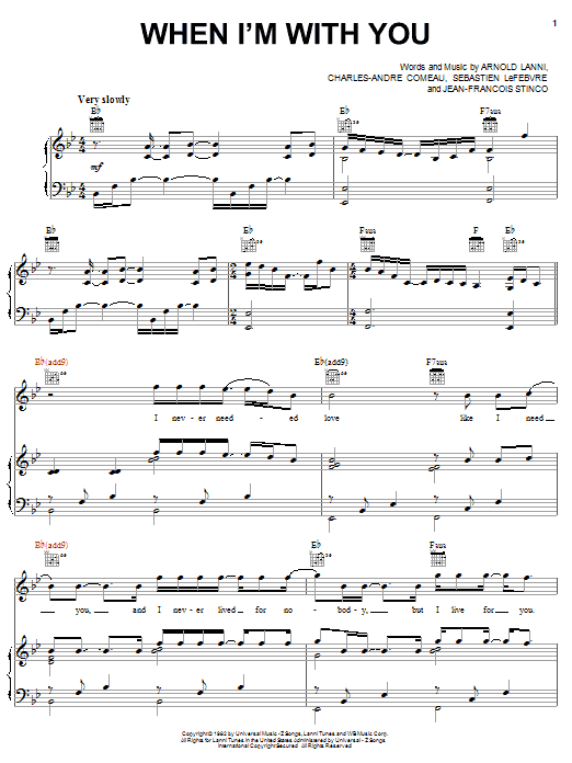 Sheriff When I'm With You sheet music notes and chords. Download Printable PDF.