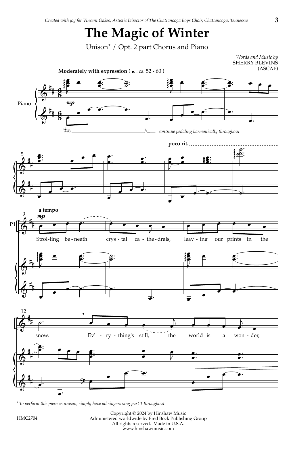 Sherry Blevins The Magic Of Winter sheet music notes and chords. Download Printable PDF.