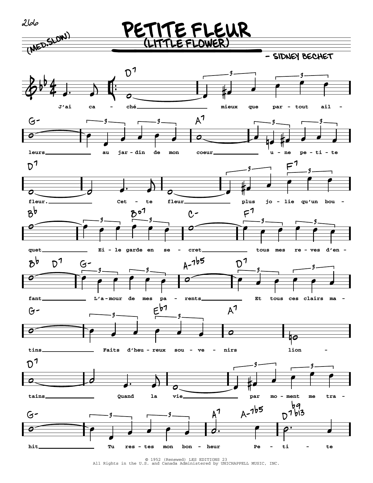 Sidney Bechet Petite Fleur (arr. Robert Rawlins) sheet music notes and chords. Download Printable PDF.