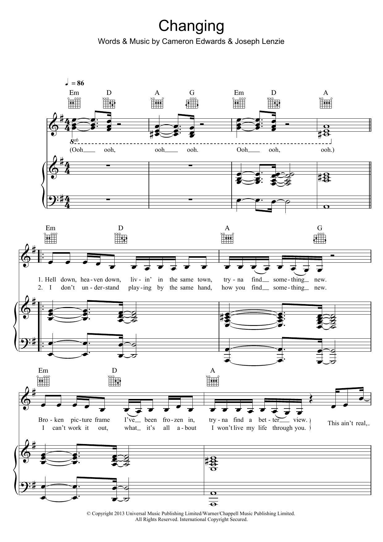 Learn to play Sigma Changing (feat. Paloma Faith) sheet music for Piano, Vocal & Guitar Chords in minutes. Price: 7.8900$ Sigma Changing (feat. Paloma Faith) sheet music notes and chords arranged for Piano, Vocal & Guitar Chords